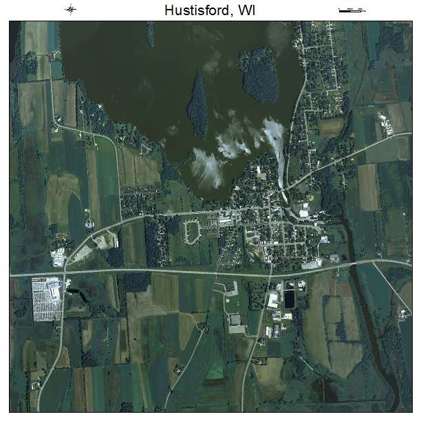 Hustisford, WI air photo map