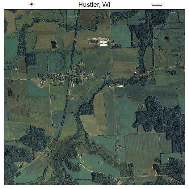 Hustler, WI air photo map