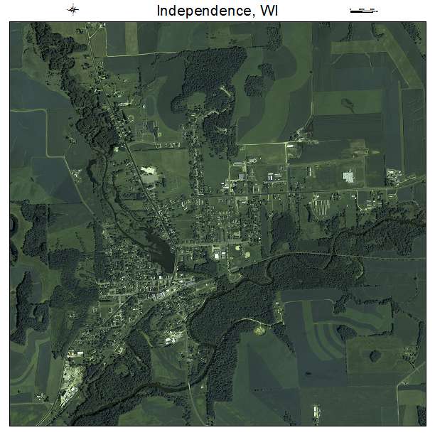 Independence, WI air photo map