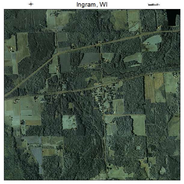 Ingram, WI air photo map