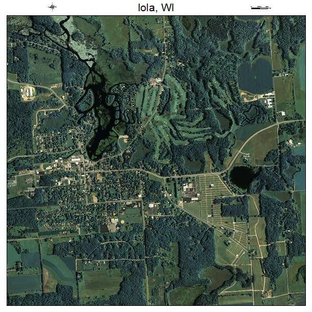 Iola, WI air photo map