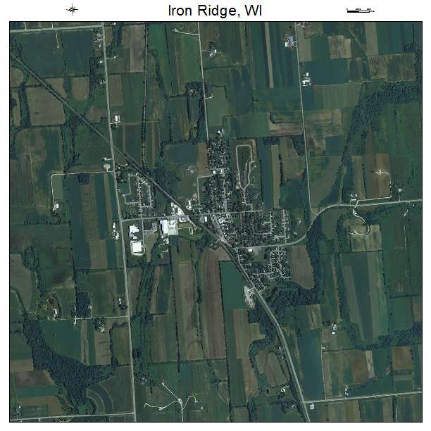 Iron Ridge, WI air photo map