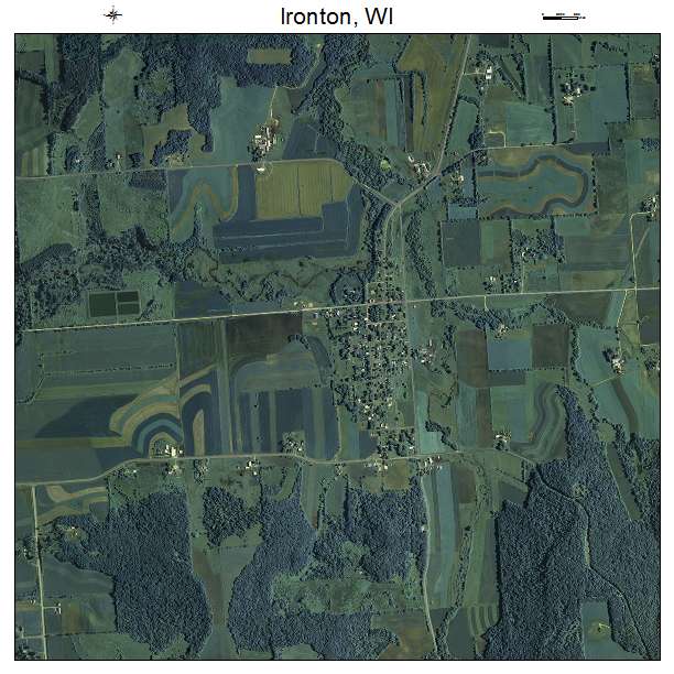 Ironton, WI air photo map