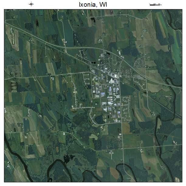 Ixonia, WI air photo map