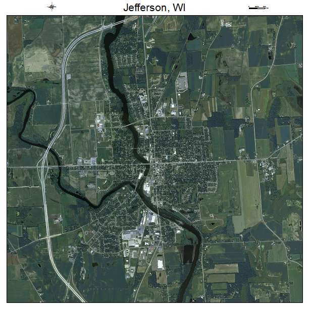 Jefferson, WI air photo map