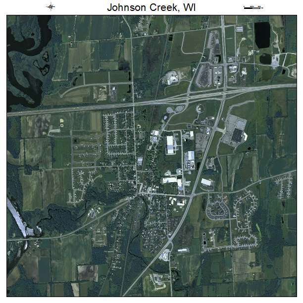 Johnson Creek, WI air photo map