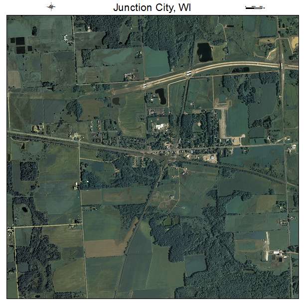 Junction City, WI air photo map