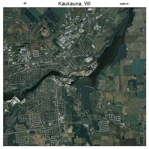 Kaukauna, WI air photo map