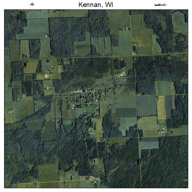 Kennan, WI air photo map