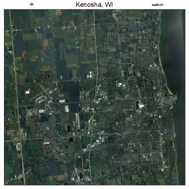 Kenosha, WI air photo map