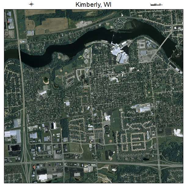 Kimberly, WI air photo map