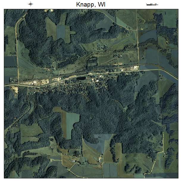 Knapp, WI air photo map