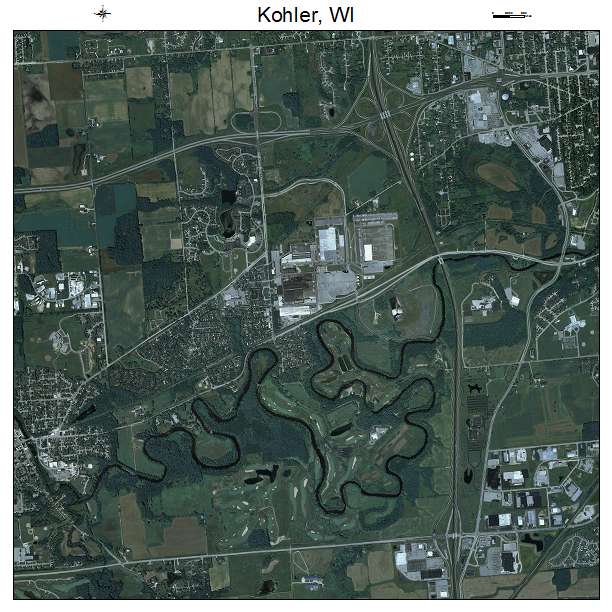 Kohler, WI air photo map