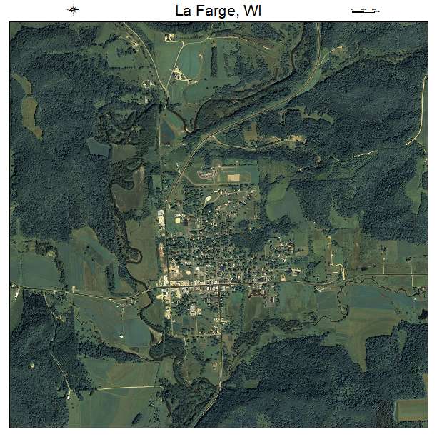 La Farge, WI air photo map