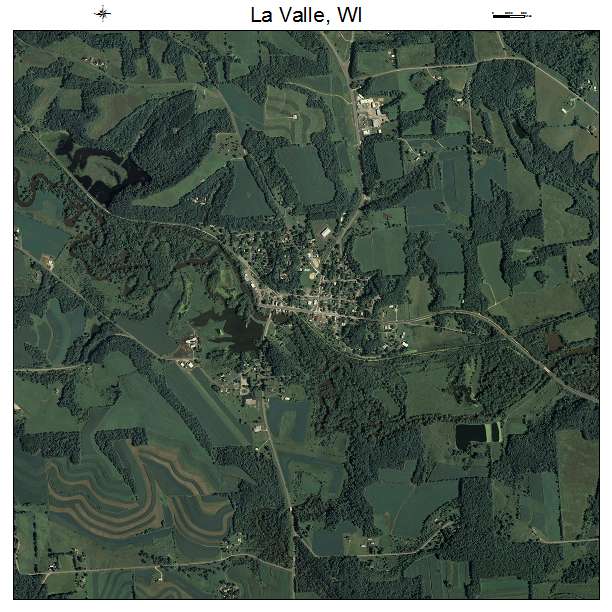 La Valle, WI air photo map