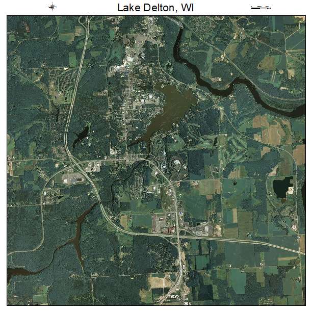 Lake Delton, WI air photo map