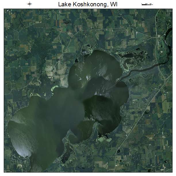 Lake Koshkonong, WI air photo map