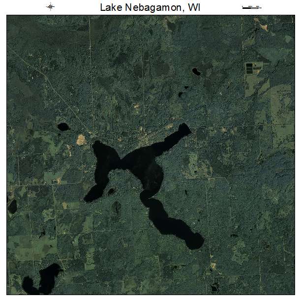 Lake Nebagamon, WI air photo map