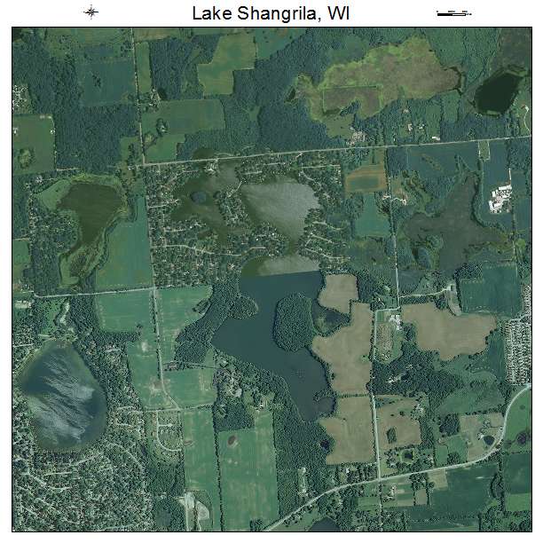 Lake Shangrila, WI air photo map