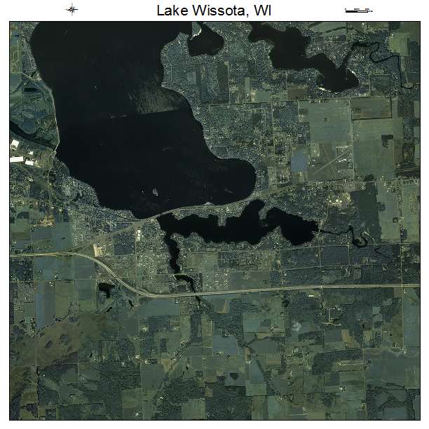Lake Wissota, WI air photo map
