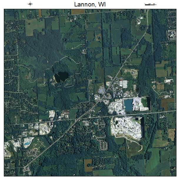 Lannon, WI air photo map