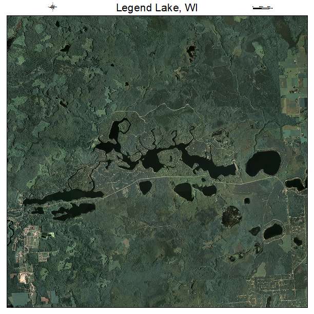 Legend Lake, WI air photo map