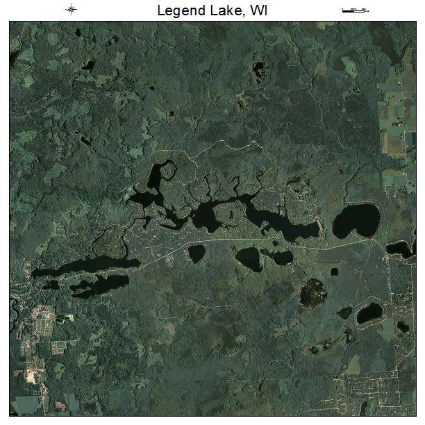 Aerial Photography Map of Legend Lake, WI Wisconsin