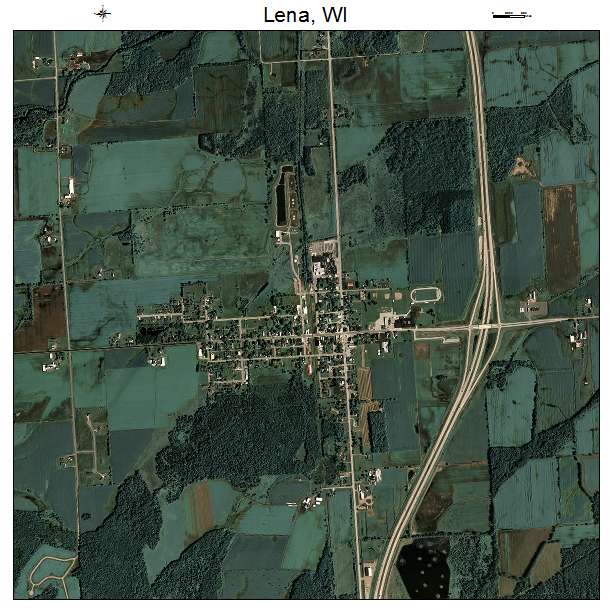 Lena, WI air photo map