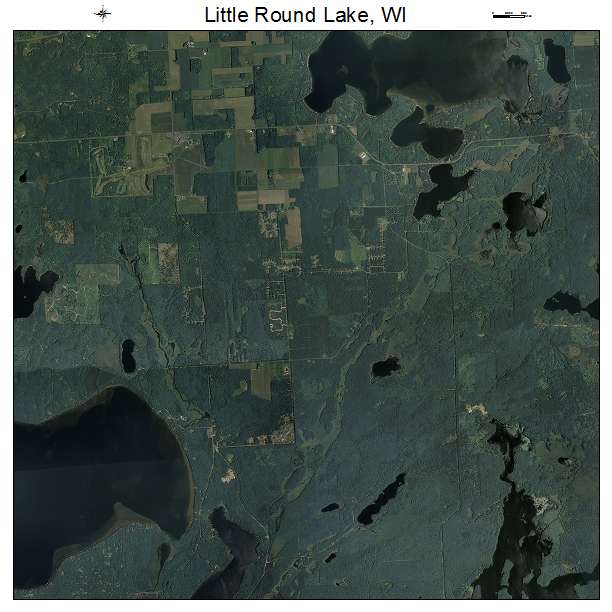 Little Round Lake, WI air photo map