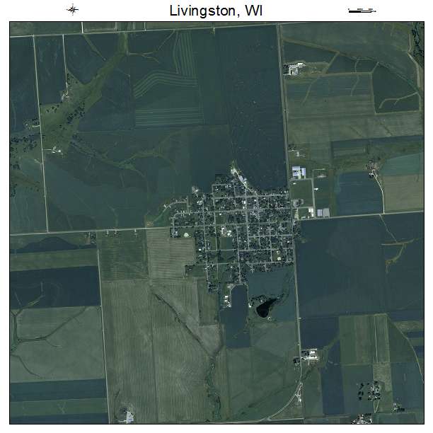Livingston, WI air photo map