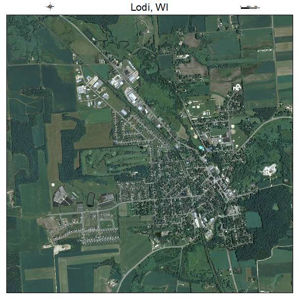 Lodi, WI air photo map