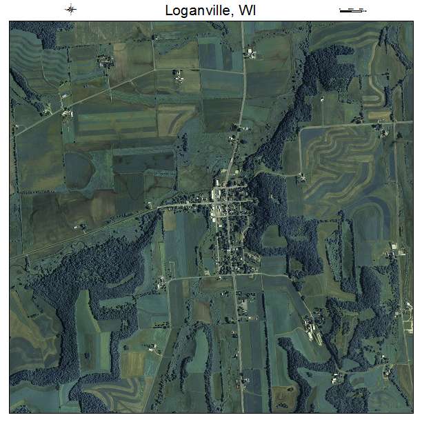 Loganville, WI air photo map