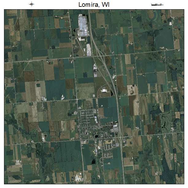 Lomira, WI air photo map