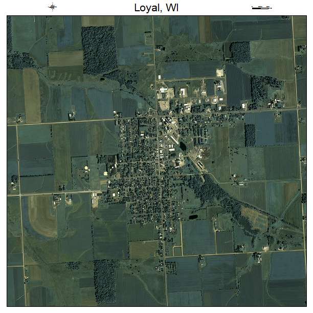Loyal, WI air photo map