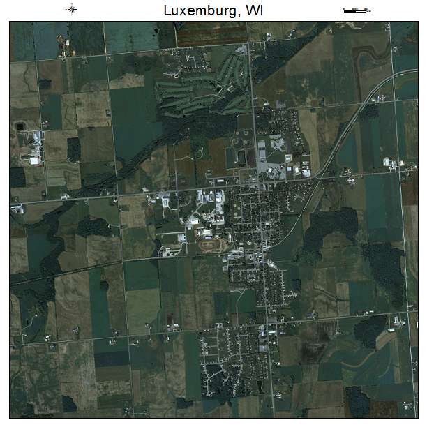 Luxemburg, WI air photo map