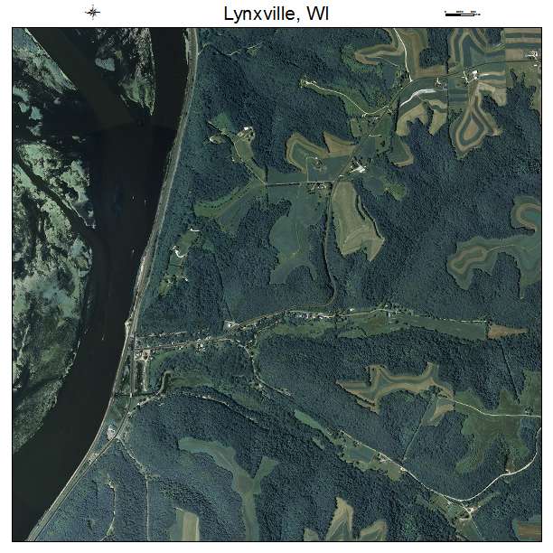 Lynxville, WI air photo map