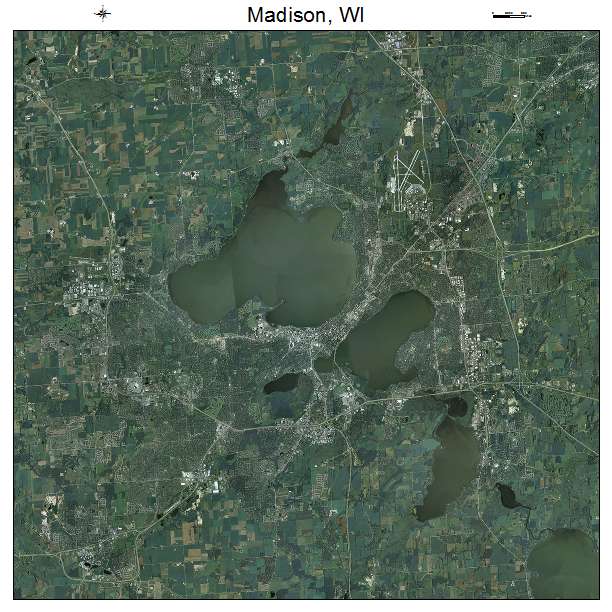 Madison, WI air photo map