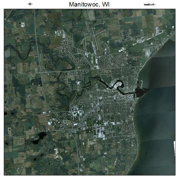 Manitowoc, WI air photo map