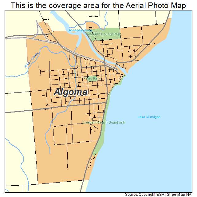 Algoma, WI location map 