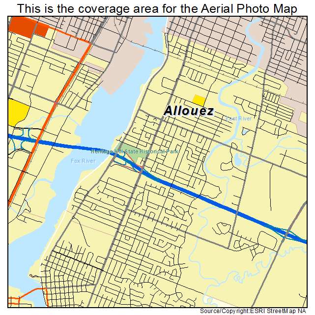 Allouez, WI location map 