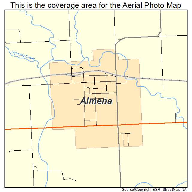 Almena, WI location map 