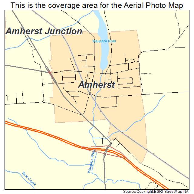 Amherst, WI location map 