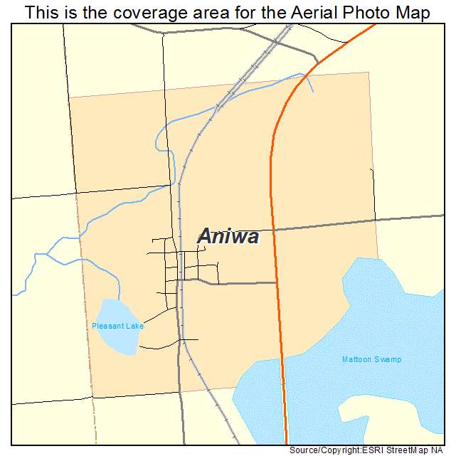 Aniwa, WI location map 