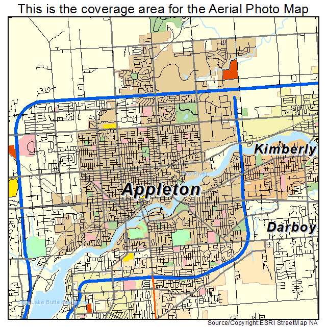 Appleton, WI location map 