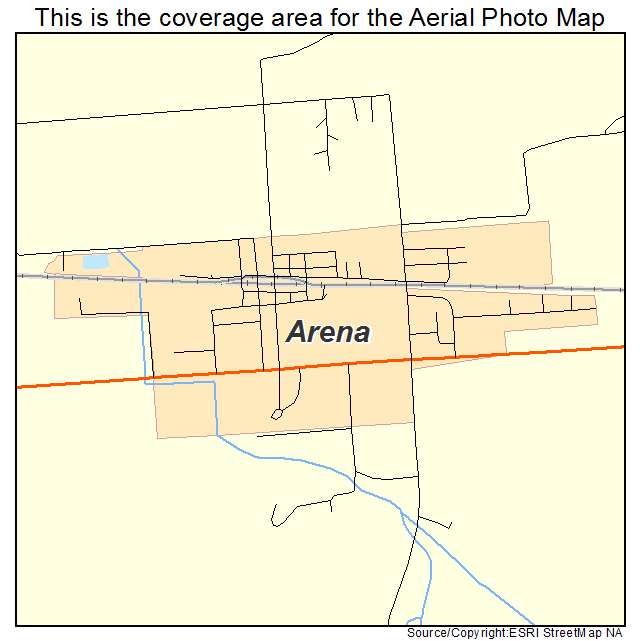 Arena, WI location map 