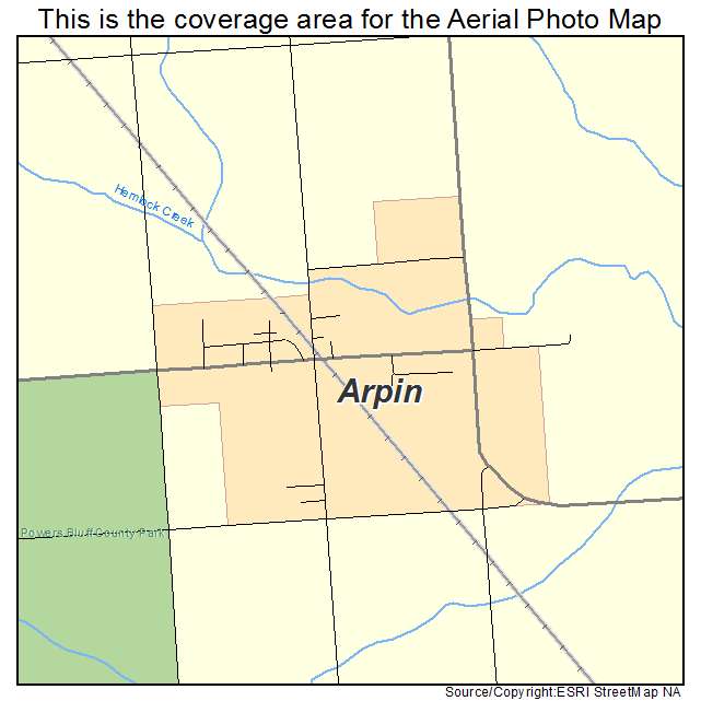 Arpin, WI location map 