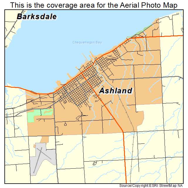 Ashland, WI location map 