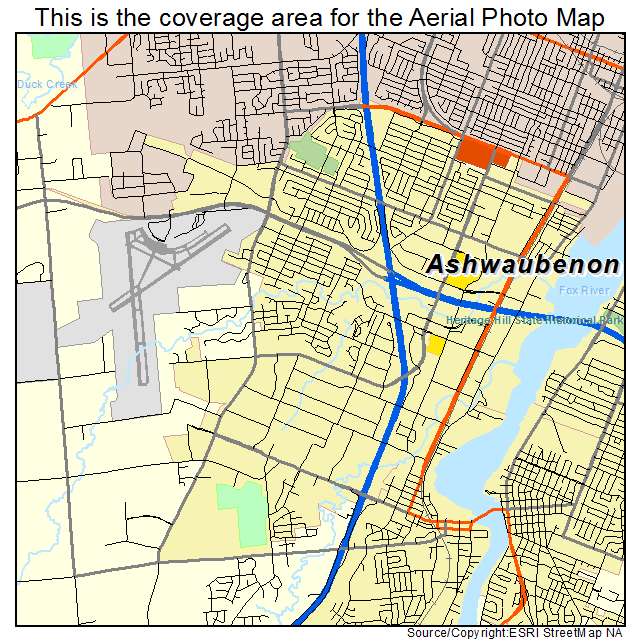 Ashwaubenon, WI location map 