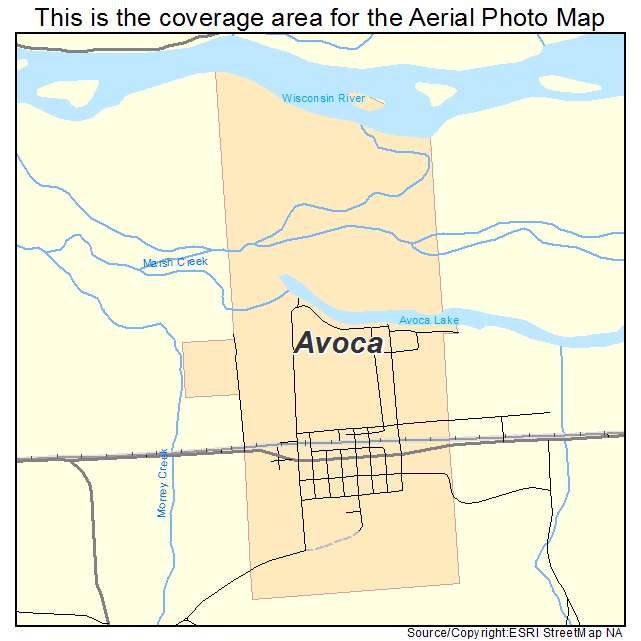 Avoca, WI location map 