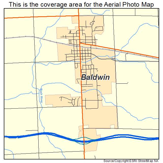 Baldwin, WI location map 